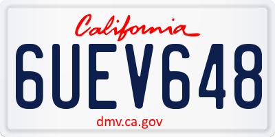 CA license plate 6UEV648