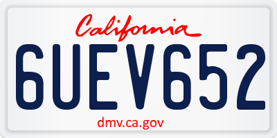CA license plate 6UEV652