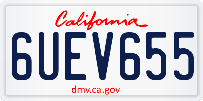 CA license plate 6UEV655
