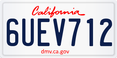 CA license plate 6UEV712