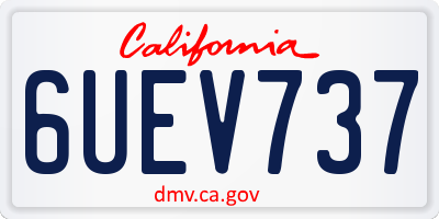 CA license plate 6UEV737