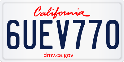 CA license plate 6UEV770