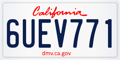 CA license plate 6UEV771