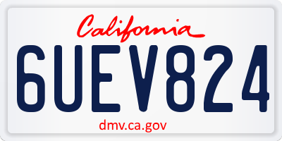 CA license plate 6UEV824