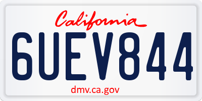CA license plate 6UEV844