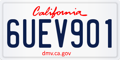 CA license plate 6UEV901
