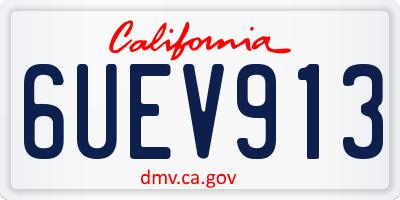 CA license plate 6UEV913