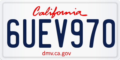 CA license plate 6UEV970