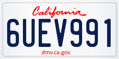 CA license plate 6UEV991