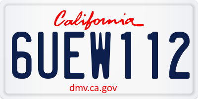 CA license plate 6UEW112