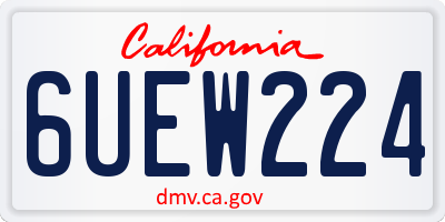 CA license plate 6UEW224