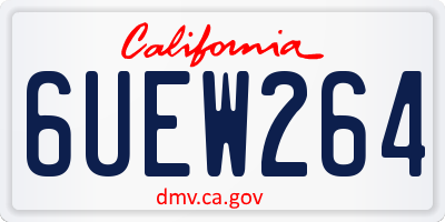 CA license plate 6UEW264