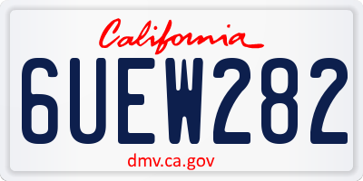 CA license plate 6UEW282