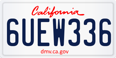 CA license plate 6UEW336