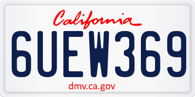 CA license plate 6UEW369