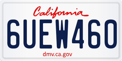 CA license plate 6UEW460