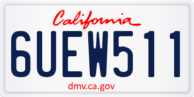 CA license plate 6UEW511