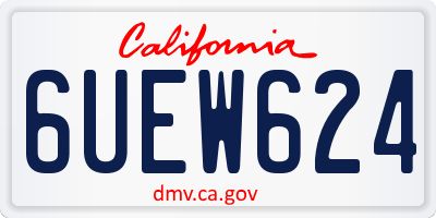 CA license plate 6UEW624