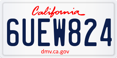 CA license plate 6UEW824