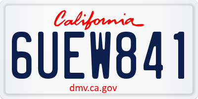 CA license plate 6UEW841