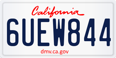 CA license plate 6UEW844