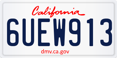 CA license plate 6UEW913