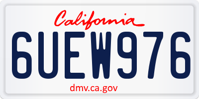 CA license plate 6UEW976
