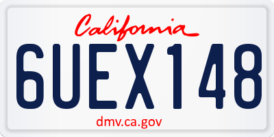 CA license plate 6UEX148