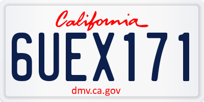 CA license plate 6UEX171