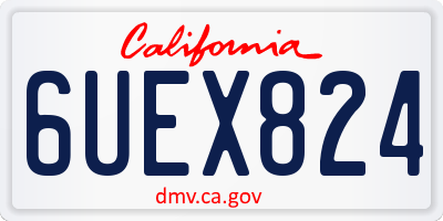 CA license plate 6UEX824