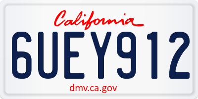 CA license plate 6UEY912