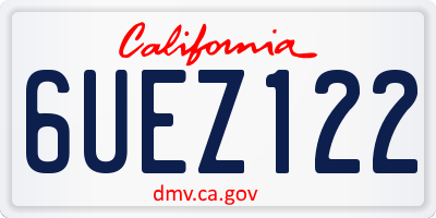 CA license plate 6UEZ122
