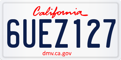 CA license plate 6UEZ127