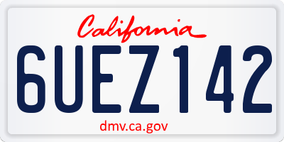 CA license plate 6UEZ142