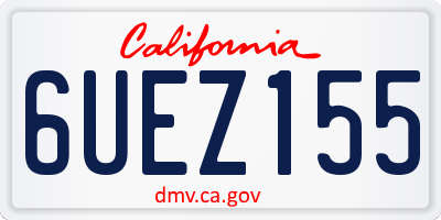 CA license plate 6UEZ155