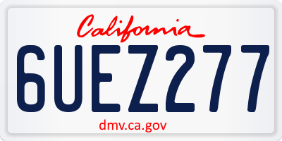 CA license plate 6UEZ277