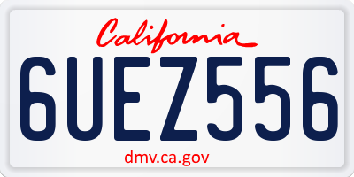 CA license plate 6UEZ556