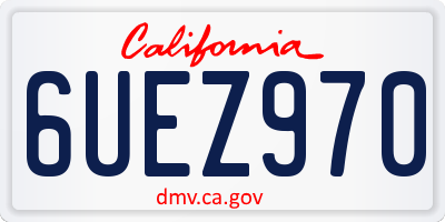 CA license plate 6UEZ970