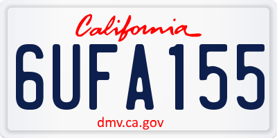 CA license plate 6UFA155