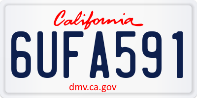 CA license plate 6UFA591