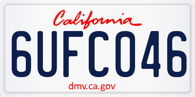 CA license plate 6UFC046