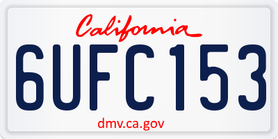 CA license plate 6UFC153