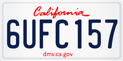 CA license plate 6UFC157