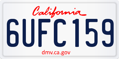 CA license plate 6UFC159