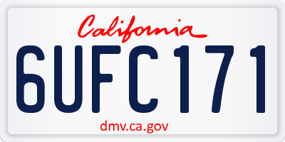 CA license plate 6UFC171