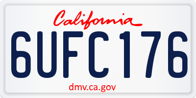 CA license plate 6UFC176