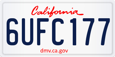 CA license plate 6UFC177