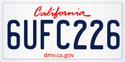 CA license plate 6UFC226