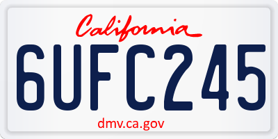 CA license plate 6UFC245