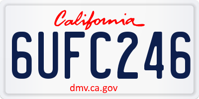 CA license plate 6UFC246